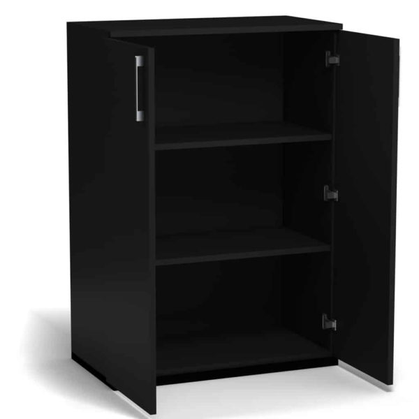 aktenschrank bueroschrank 3ordner vabo graphit offen