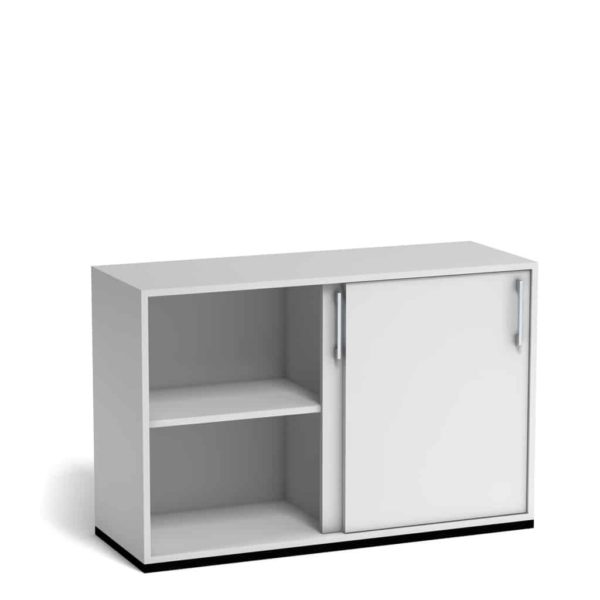 aktenschrank schiebetuerenschrank 2ordner vabo weiss offen